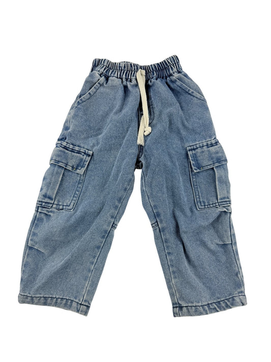 Blue Denim Cargo Jeans Size 3T