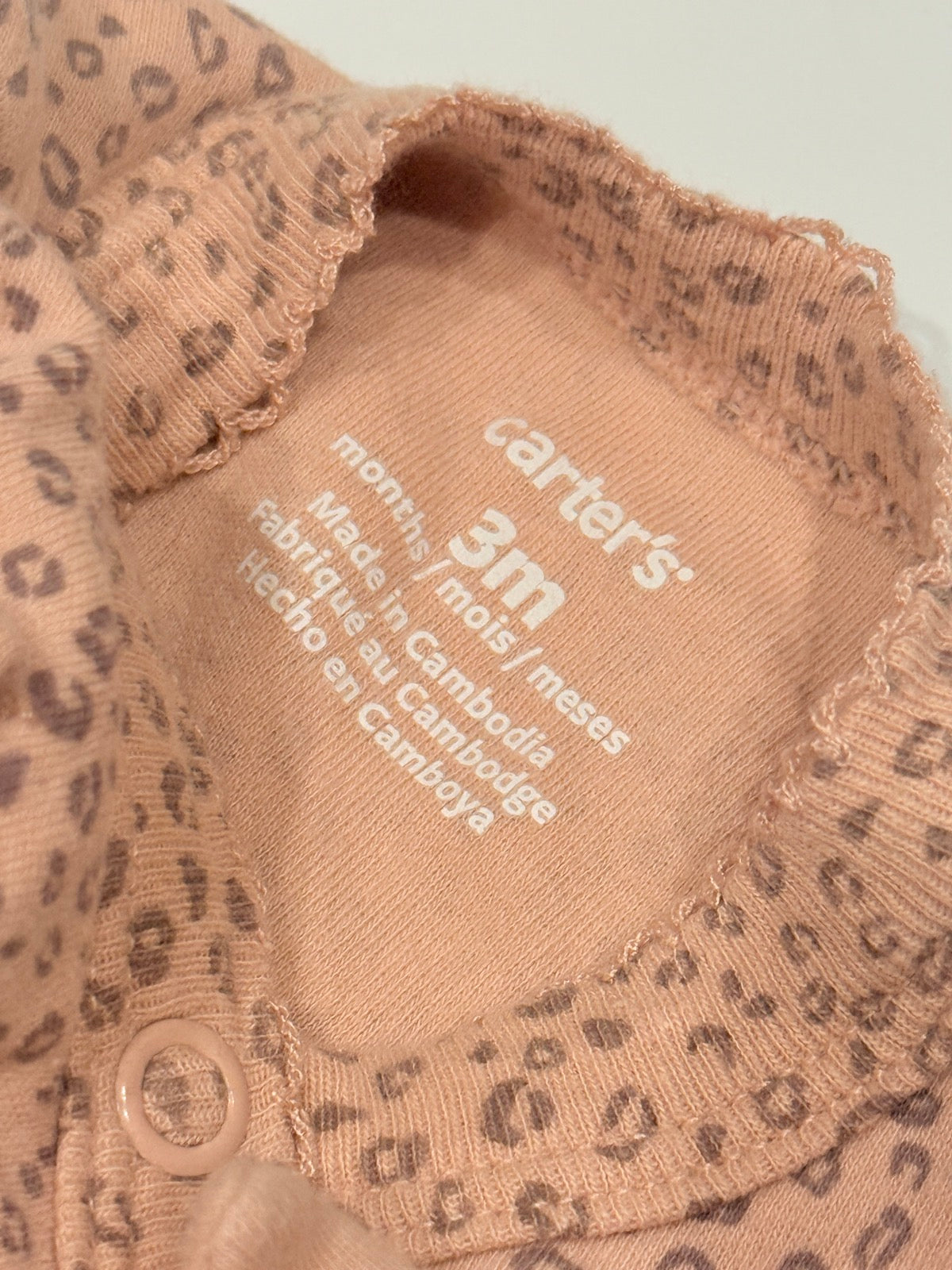 Carter's Leopard Print Footed Sleeper 3M