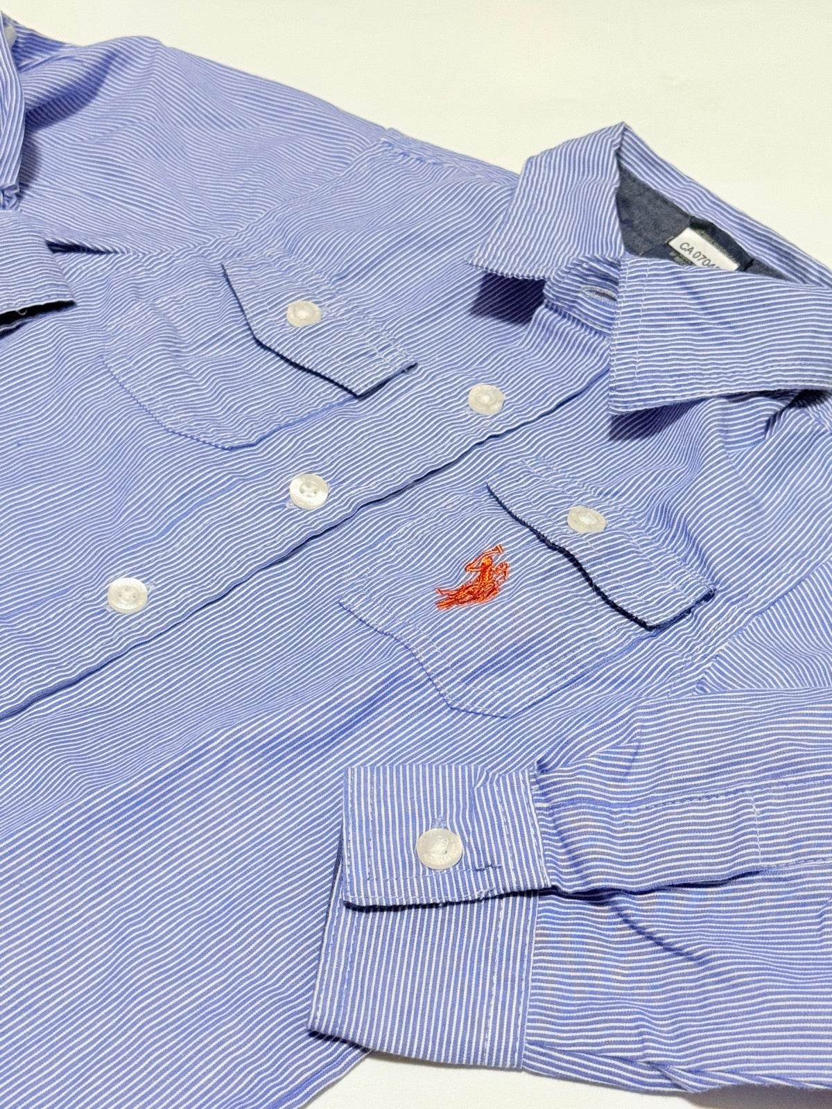 U.S. Polo Assn. Blue Striped Button Shirt 3T