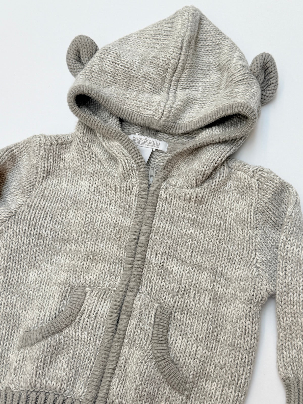 Restoration Hardware Baby Bear Hoodie Sweater 6-12M