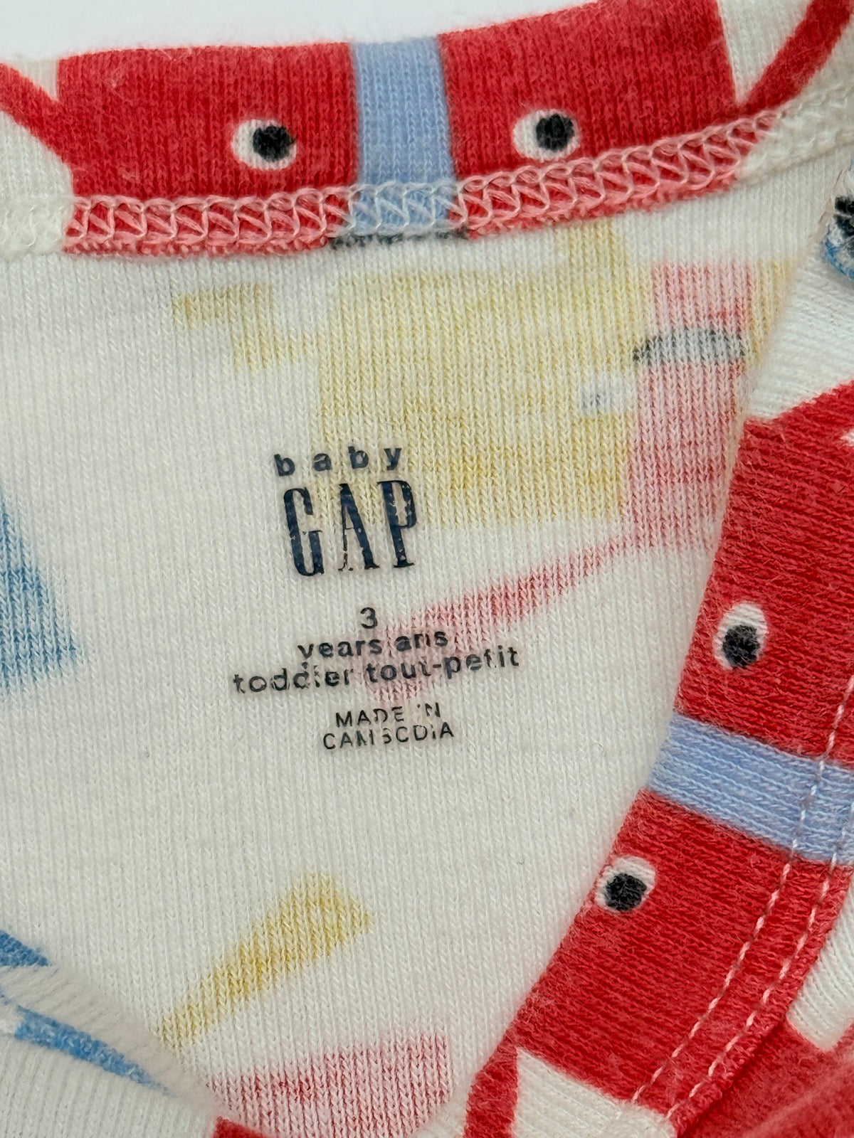 Baby Gap Holiday Gift Print Pajama Set 3T
