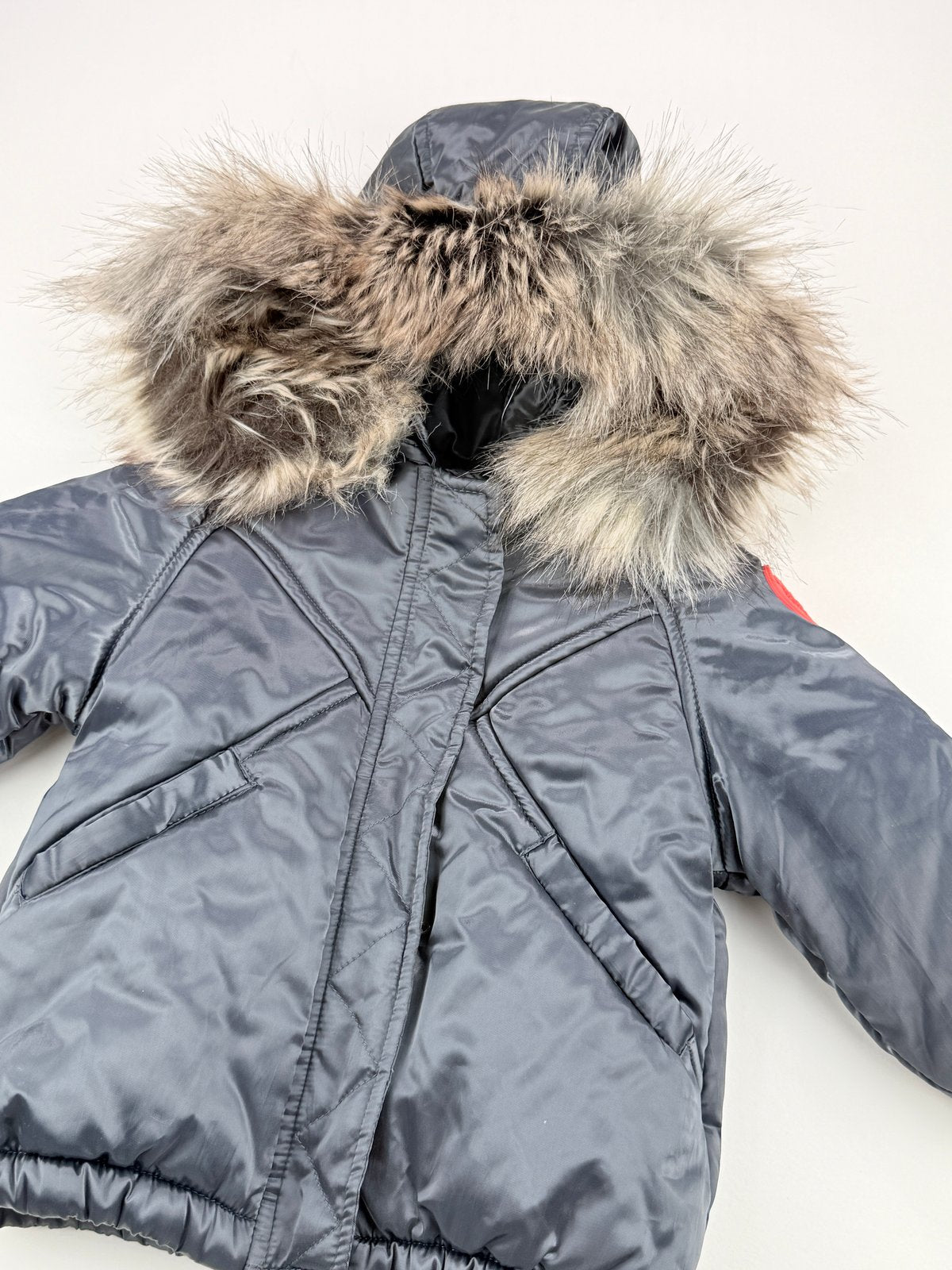 Kenzo Kids Navy Hooded Puffer Jacket 12M