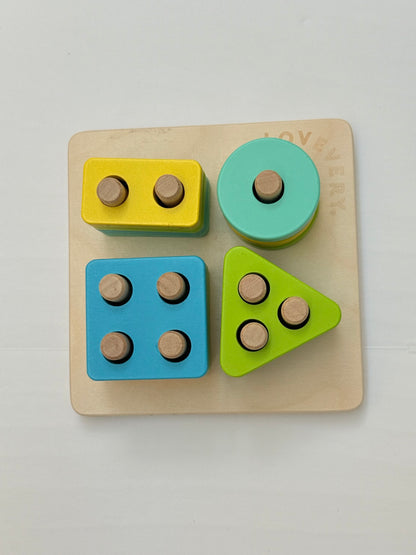 Lovevery Wooden Shape Sorter Puzzle Toy