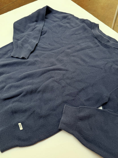 Zara Blue Knit Crewneck Sweater Size 10