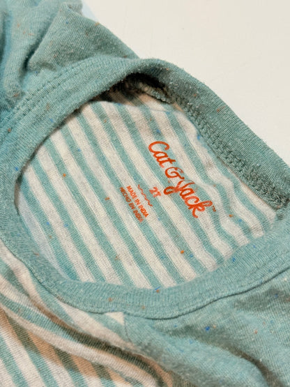 Cat & Jack Teal Stripe Raglan T-Shirt 2T