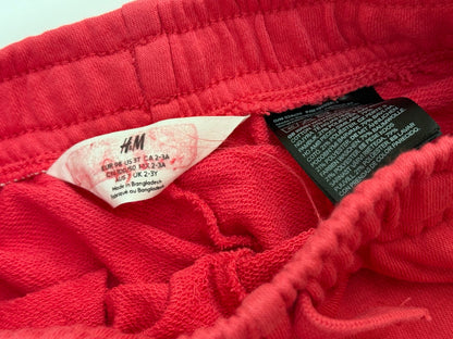 H&M Red Sweat Shorts Size 2-3Y
