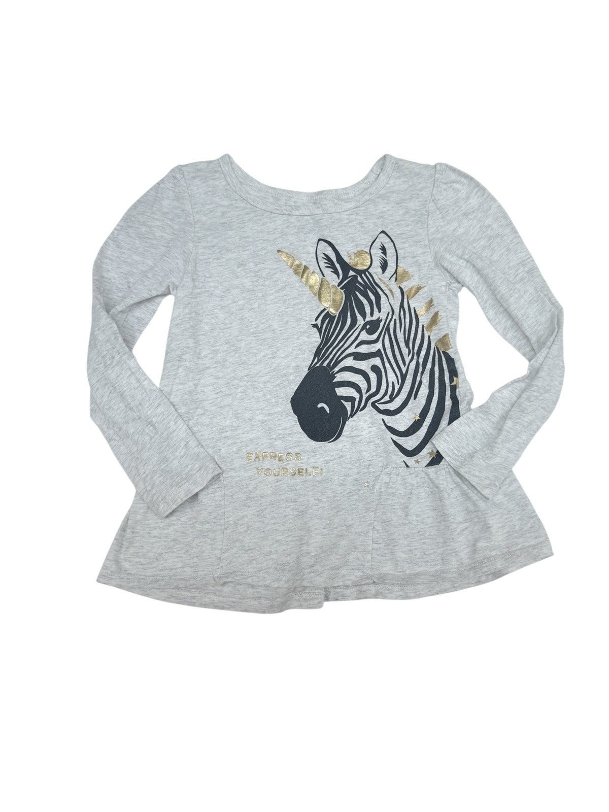 Carter's Zebra Unicorn Peplum Top 4/5