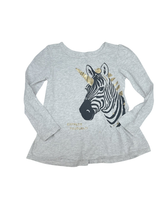 Carter's Zebra Unicorn Peplum Top 4/5