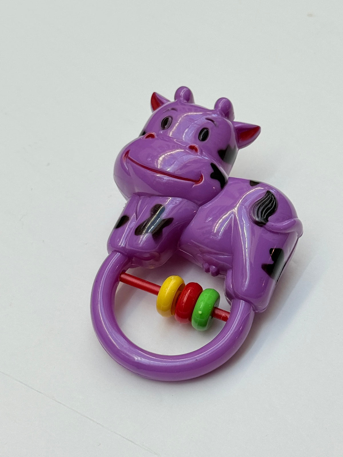 Purple Cow Baby Rattle Toy