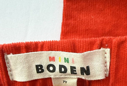 Boden Red Corduroy Skinny Pants 7Y