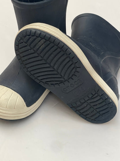 Crocs Bump It Navy Rain Boots Size C8 US8