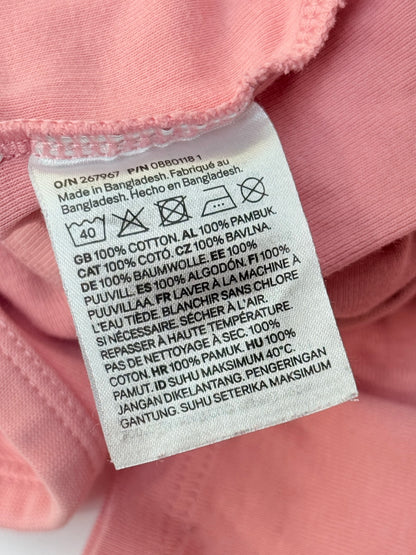 H&M Pink Long Sleeve Bodysuit 6-9M