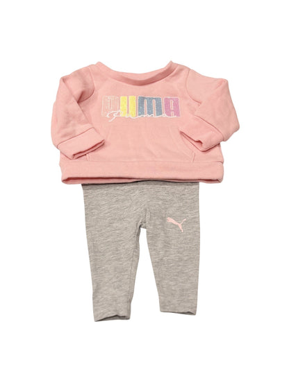 Puma Pink Sweatshirt & Leggings Set 0-3M