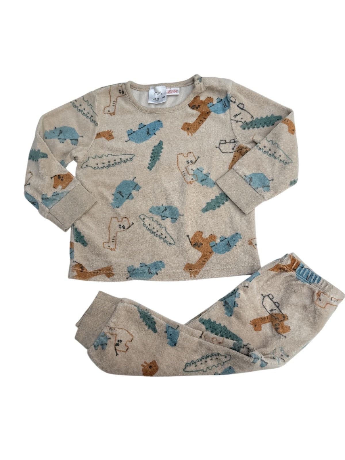 Zara Dinosaur Pajama Set 12-18m
