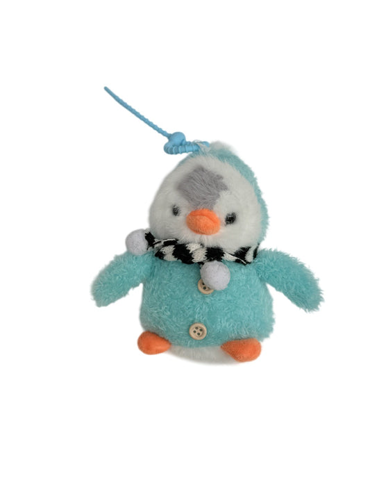 Teal Penguin Plush Bag Charm