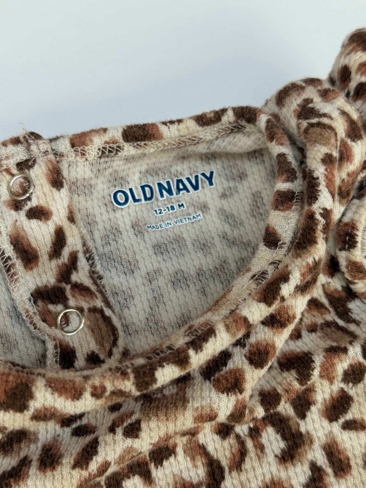 Old Navy Leopard Print Bodysuit 12-18M