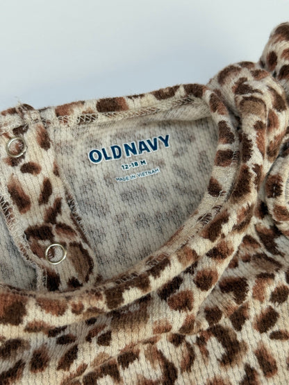 Old Navy Leopard Print Bodysuit 12-18M