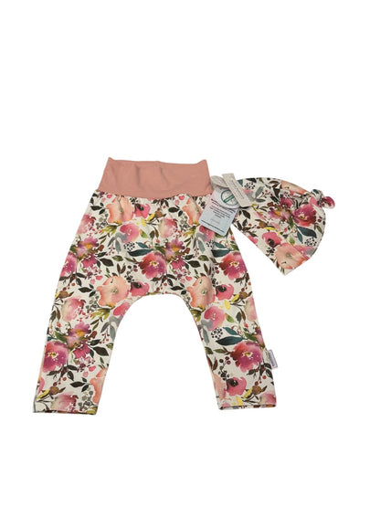 Sugar Sandwich Floral Harem Pants Hat Set 6-12m