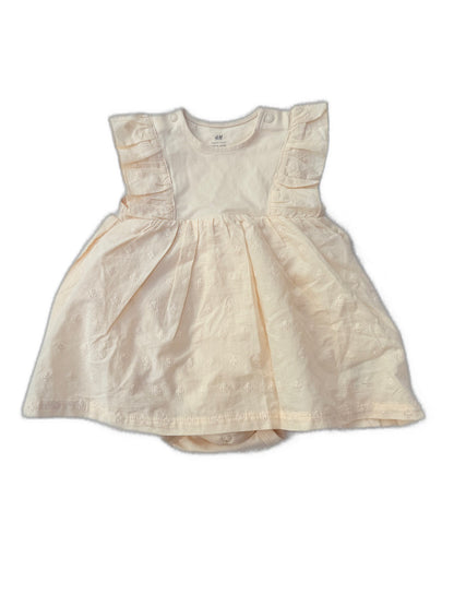 New With Tags- H&M Organic Cotton Ruffle Dress 12-18m