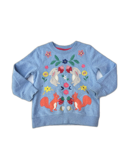 Mini Boden Woodland Animals Sweatshirt 5-6Y