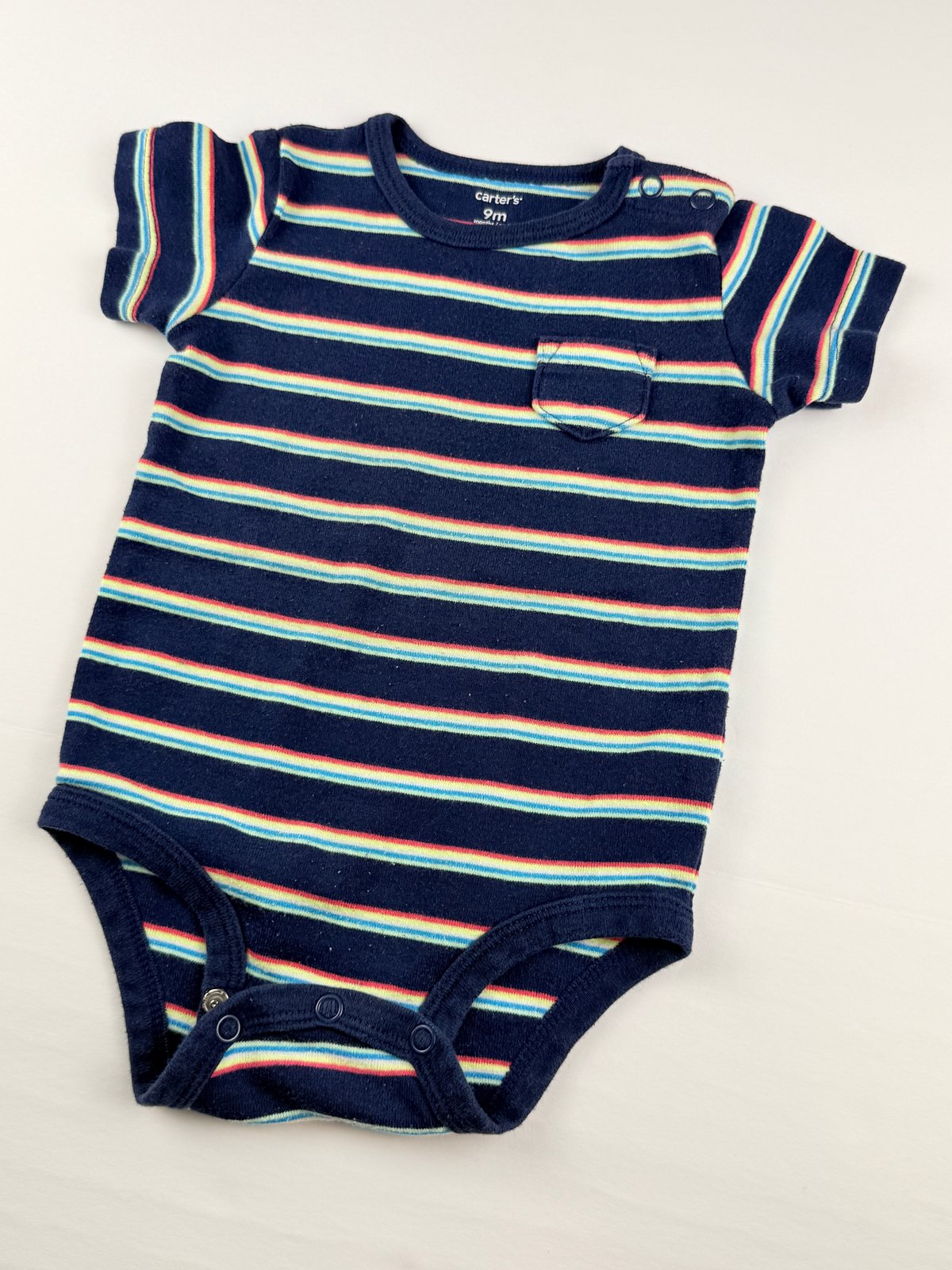 Carter's Striped Pocket Bodysuit 9M