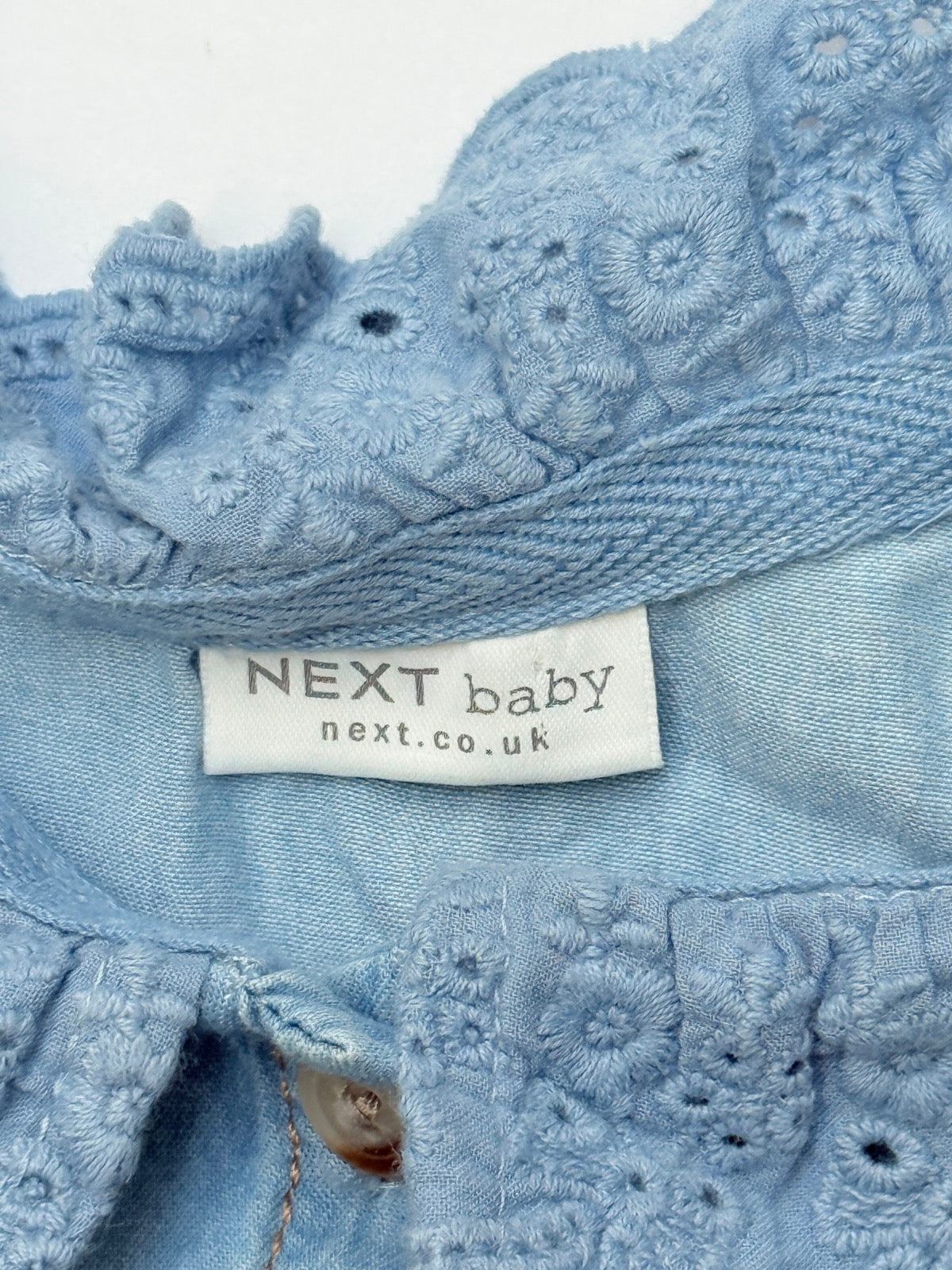 Next Baby Chambray Floral Dress 6-9M