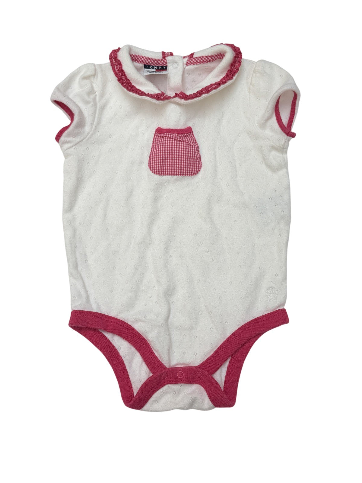 Tommy Hilfiger White Pink Bodysuit 12-18m