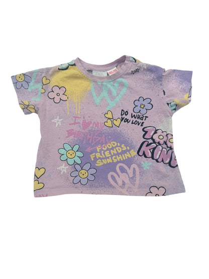 Zara Graffiti Print T-Shirt 9-12m
