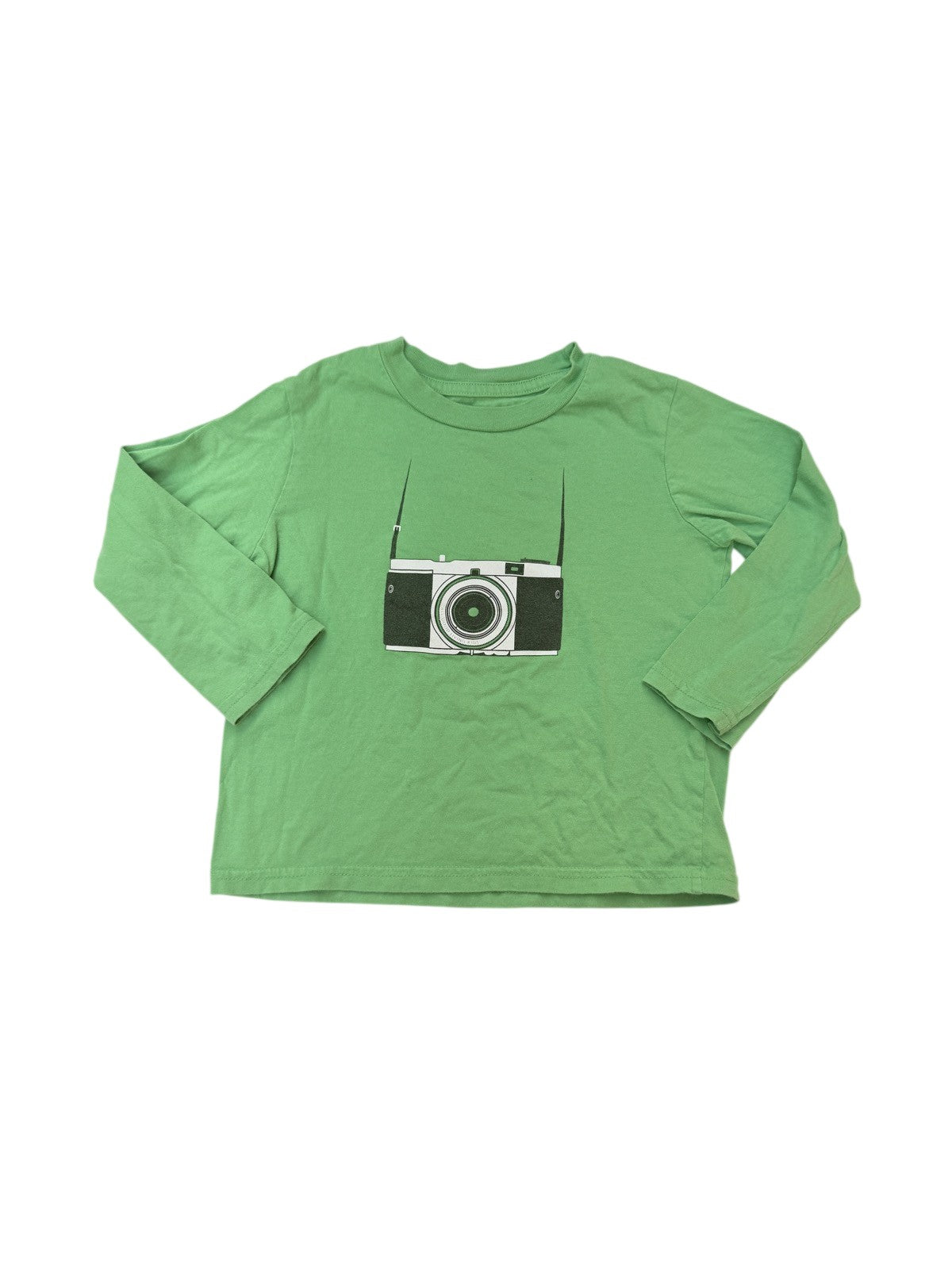 All Good Living Organic Green Camera Long Sleeve Size 2