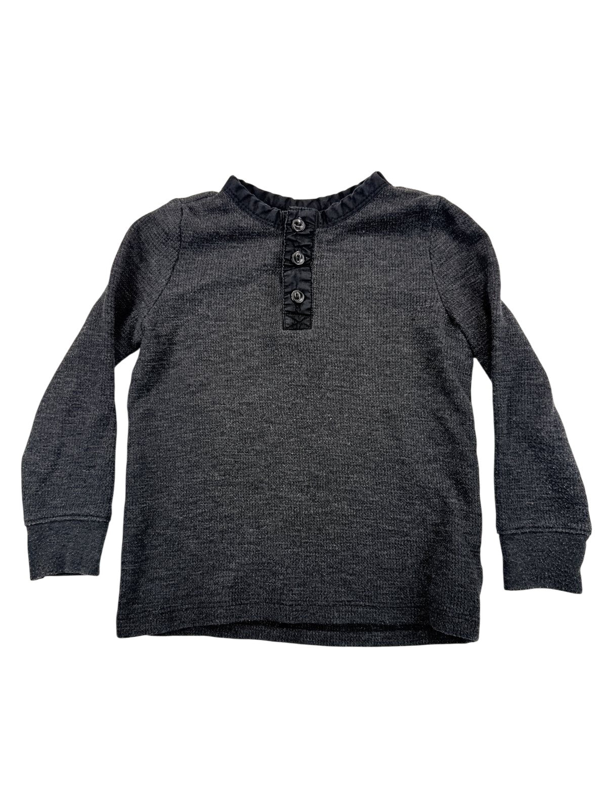 Old Navy Charcoal Henley Long Sleeve Shirt 3T