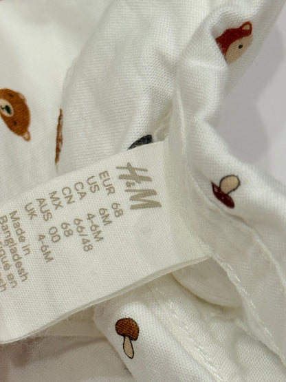 H&M Woodland Animal Button-Up Shirt 6M