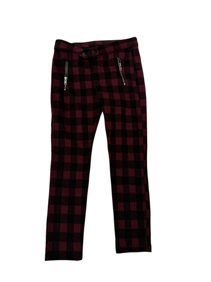 Zara Girls Plaid Zipper Pants Size 5-6Y