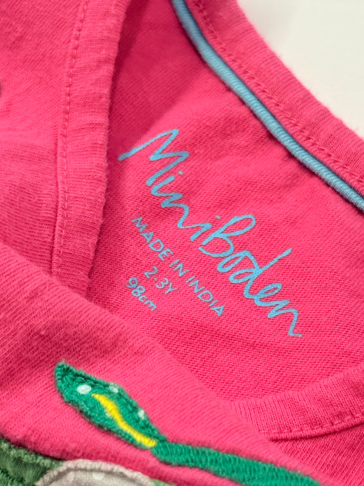 Mini Boden Koala Appliqué Pink T-Shirt 2-3Y