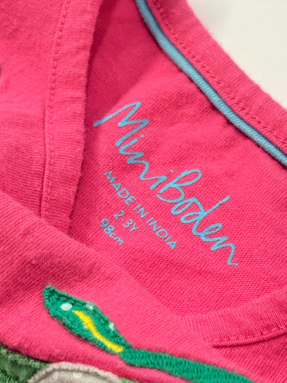 Mini Boden Koala Appliqué Pink T-Shirt 2-3Y