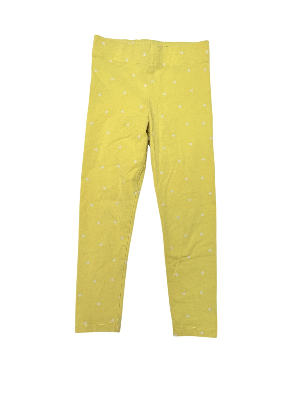Mini Boden Yellow Heart Leggings 4-5Y