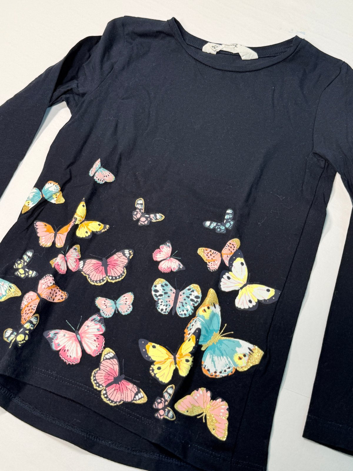 H&M Butterfly Long Sleeve Top 4-6Y