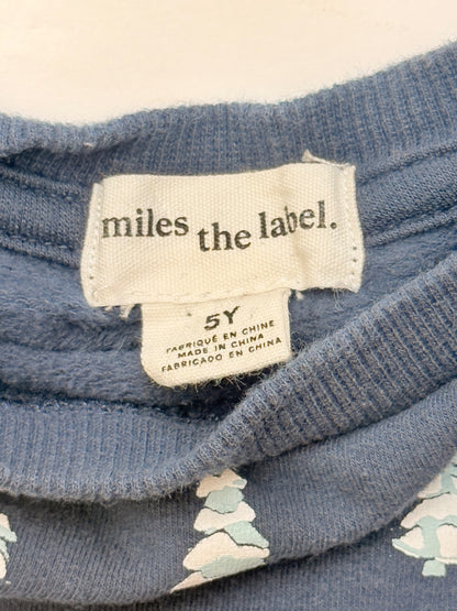miles the label. Navy Tree Print Sweatshirt 5Y