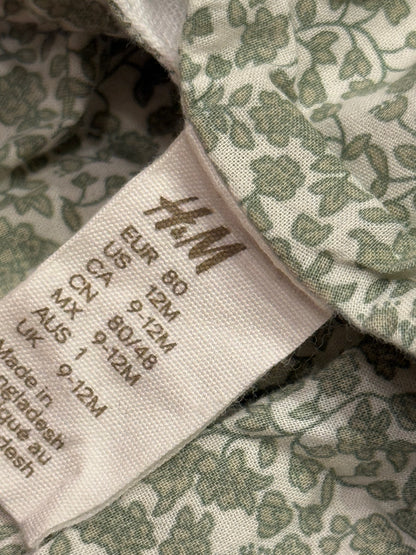 H&M Floral Green Dress 9-12M