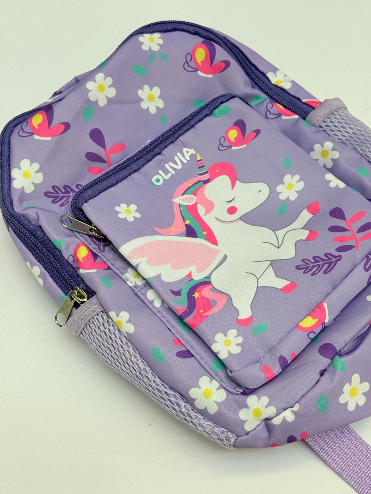 Olivia Personalized Unicorn Kids Backpack