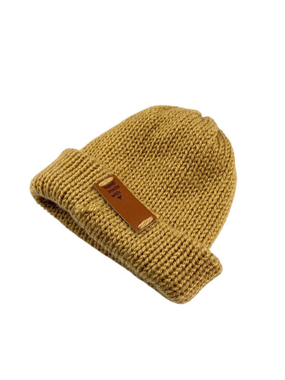 Handmade Mustard Knit Beanie 1-4Y