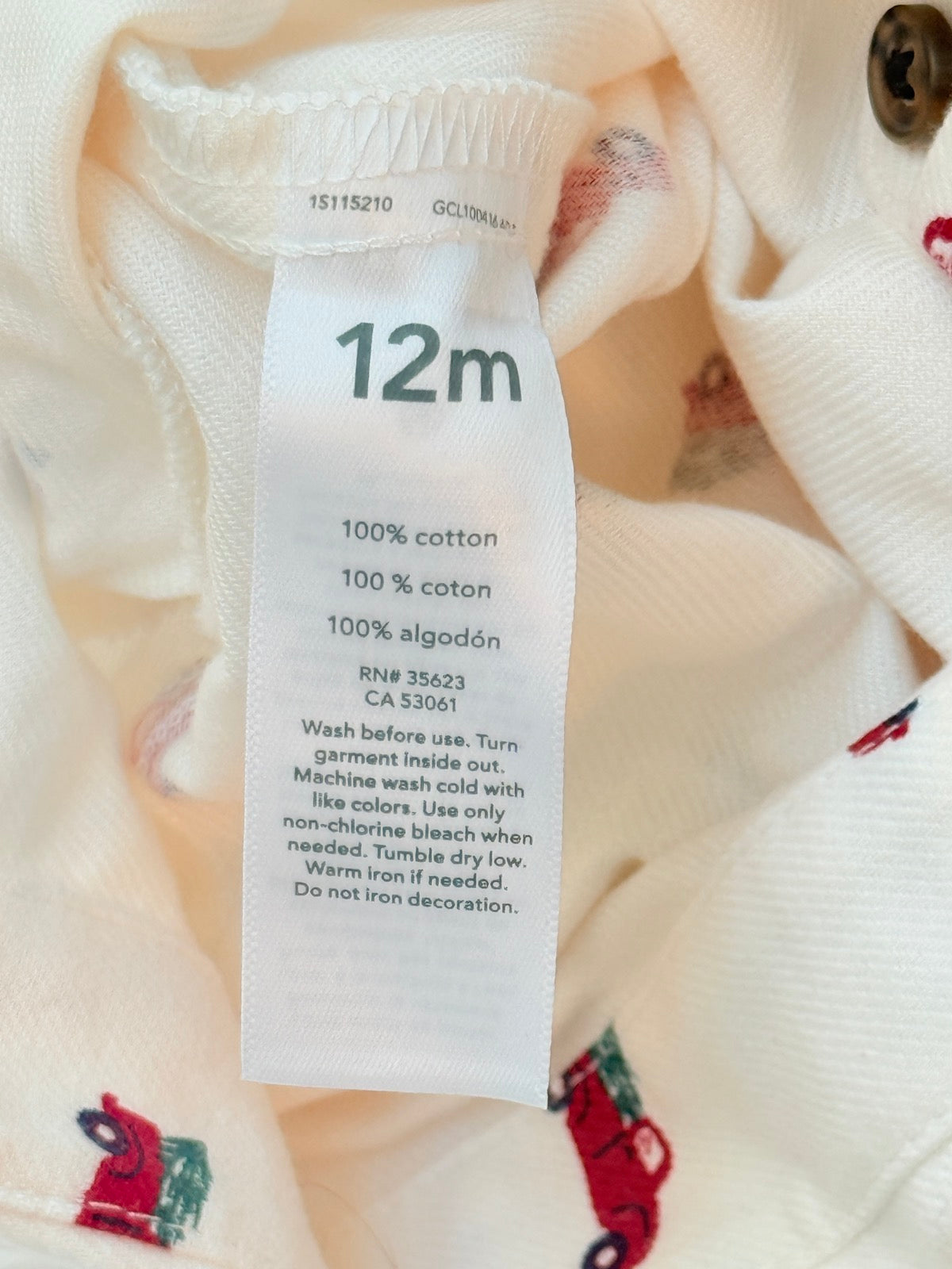 Carter's Child of Mine Truck Print Bodysuit 12M