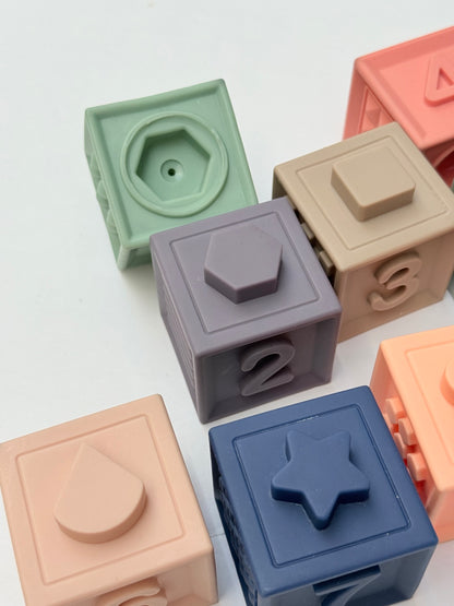 Silicone Number Blocks Stacking Toy Set
