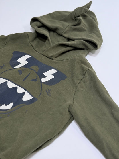 Baby Gap Olive Monster Graphic Hoodie 4T