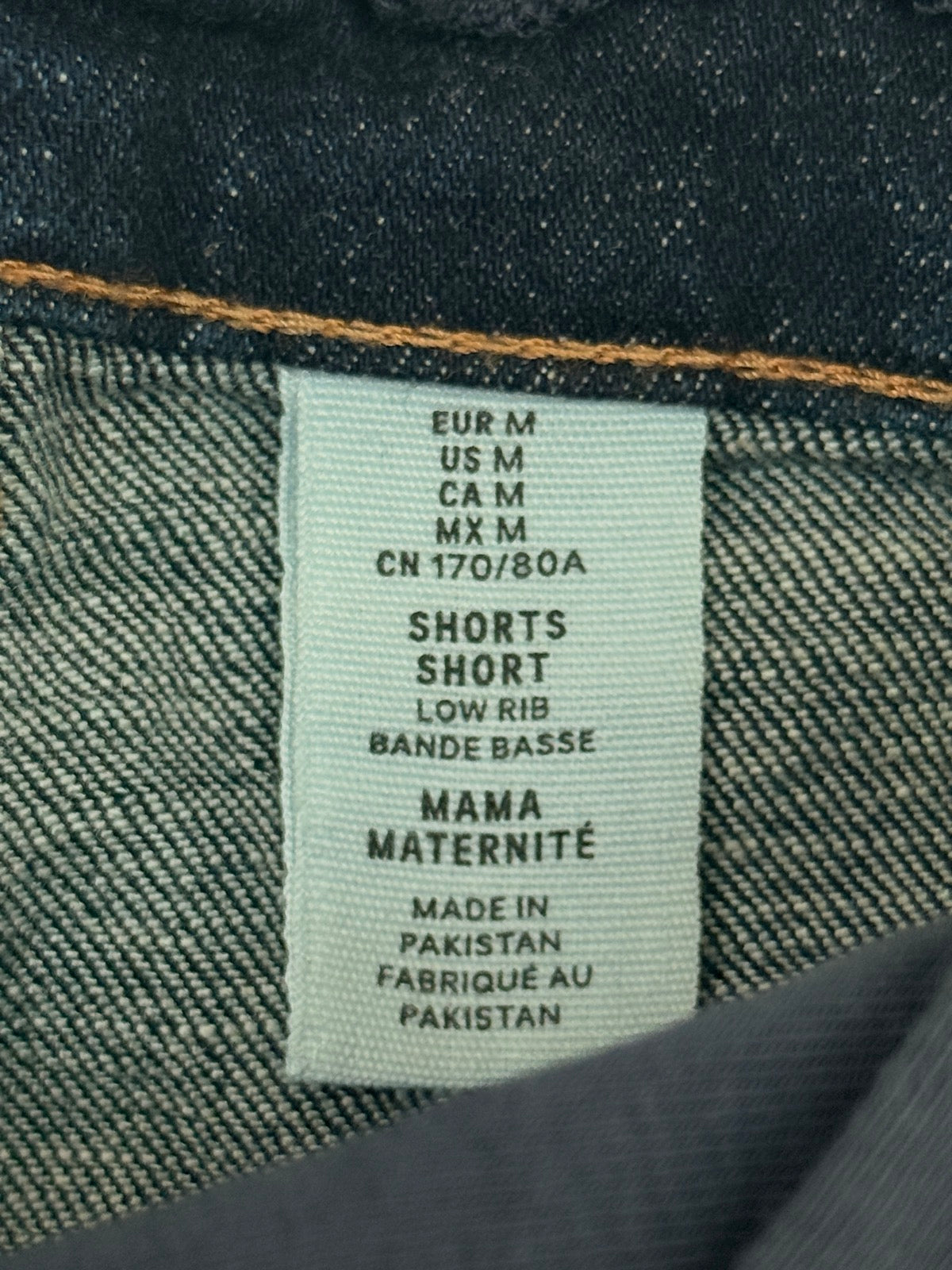H&M Mama Denim Maternity Shorts Size M