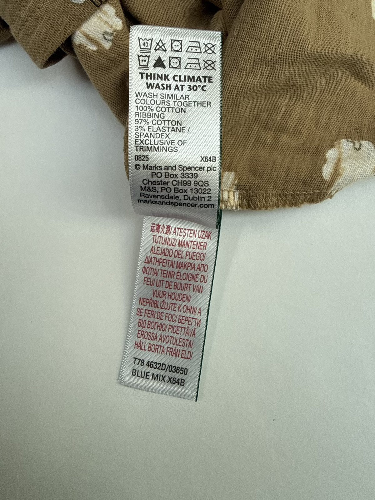 M&S Sheep Print T-Shirt 12-18m