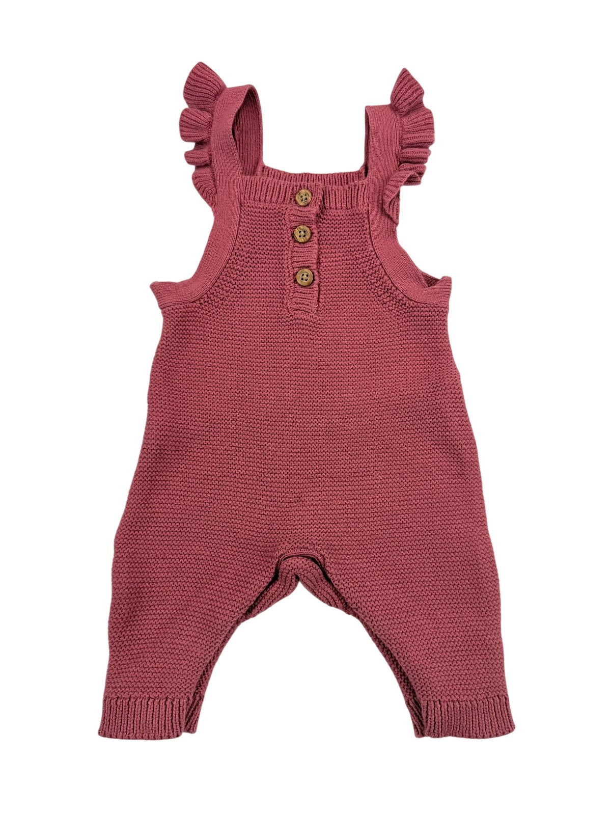 Little Planet Knit Ruffle Overalls Size NB