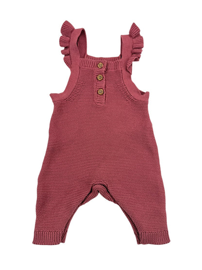 Little Planet Knit Ruffle Overalls Size NB