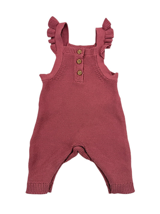 Little Planet Knit Ruffle Overalls Size NB