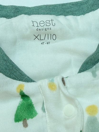 Nest Designs Christmas Tree Footed Pajama 4-6T