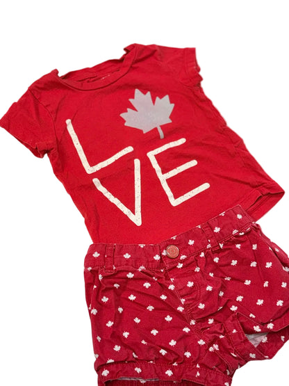 Joe Fresh Canada Day LOVE T-Shirt 2T